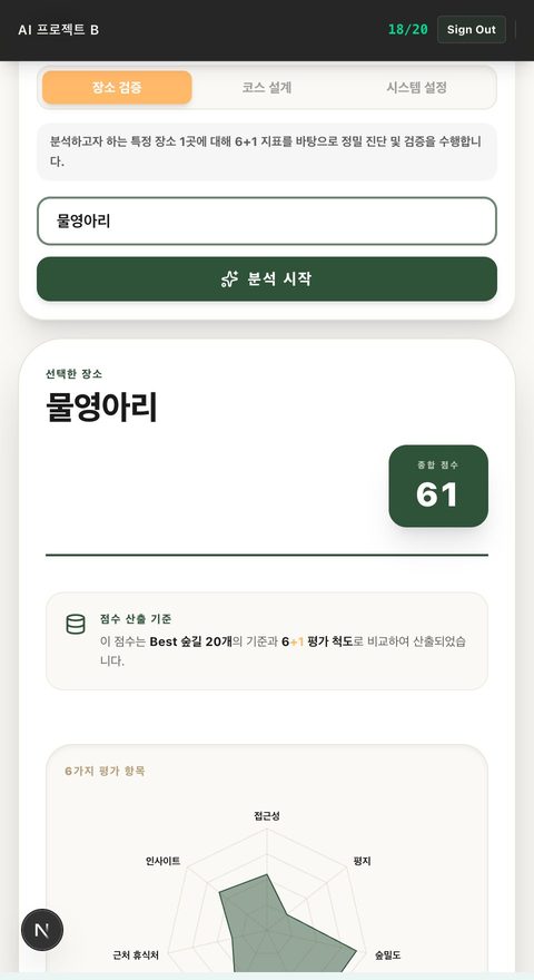 실제 작동 화면