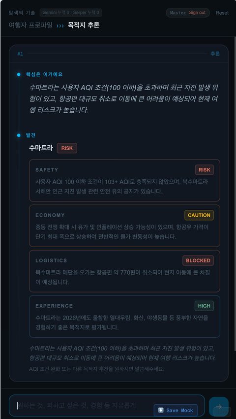 추론 엔진 작동 대시보드 화면